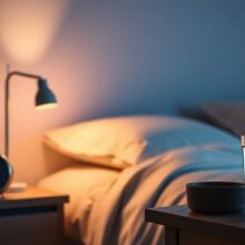 Cozy bedroom promoting restful sleep and relaxation.